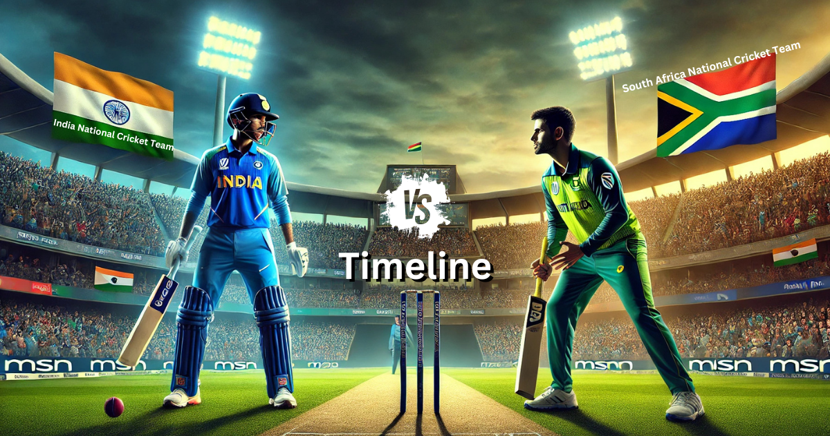 India National Cricket Team vs South Africa National Cricket Team Timeline 2024